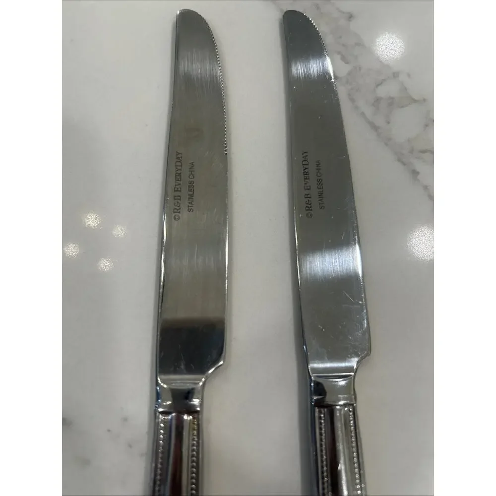 Reed & Barton CONCANNON STAINLESS Knifes Set of 2‎ Flatware French Solid Knife